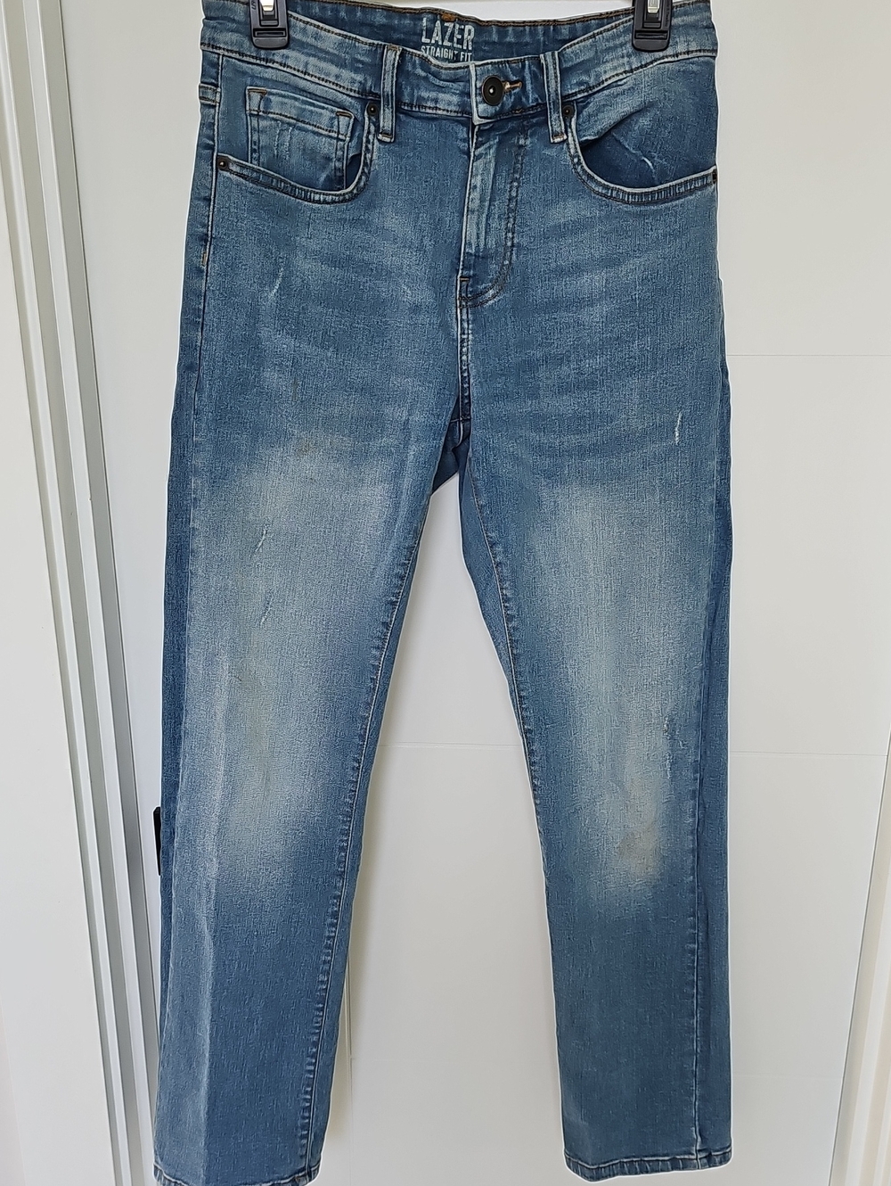 Lazer Men’s Straight Jeans in Faded Blue Sz 30/30